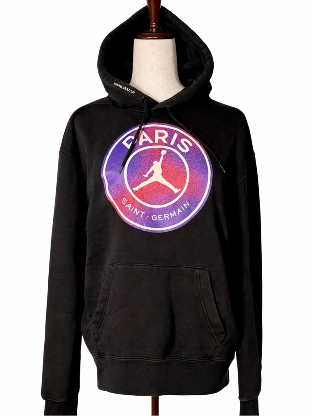 Nike Air Jordan Sweatshirt Black Paris Saint Germain Hoodie, M - Picture 4 of 4
